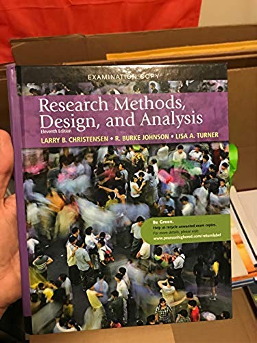 Stock image for Research Methods, Design, and Analysis - Eleventh Edition, Examination Copy for sale by ThriftBooks-Atlanta