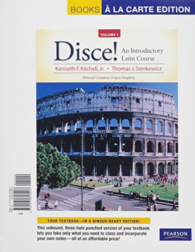 Imagen de archivo de Disce! An Introductory Latin Course, Volume I, Books a la Carte Edition a la venta por Iridium_Books