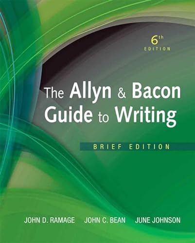 Imagen de archivo de Allyn and Bacon Guide to Writing, the, Brief Edition a la venta por Better World Books