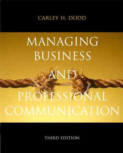 Imagen de archivo de Managing Business & Professional Communication a la venta por Books Unplugged