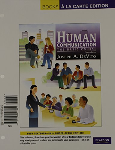 Stock image for Human Communication + MyCommunicationLab with eText Access Card Package: The Basic Course - Books a la Carte Edition for sale by Phatpocket Limited