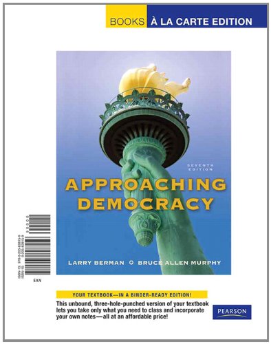 Stock image for Approaching Democracy: Books a La Carte Edition for sale by HPB-Red