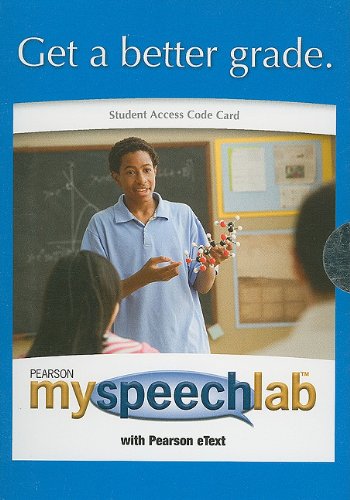Stock image for MySpeechLab with Pearson eText -- Standalone Access Card -- for Public Speaking: Finding Your Voice (9th Edition) for sale by redgorillabooks