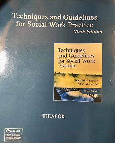 Imagen de archivo de Techniques and Guidelines for Social Work Practice a la venta por BooksRun