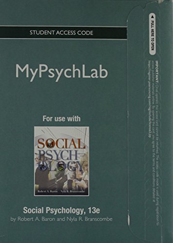 9780205847013: NEW MyPsychLab without Pearson eText -- Standalone Acces Card -- for Social Psychology