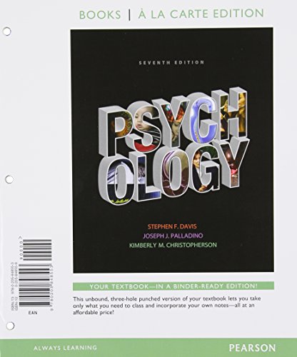 Imagen de archivo de Psychology, Books a la Carte Edition a la venta por HPB-Red