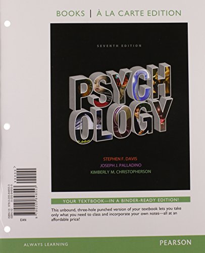 Imagen de archivo de Psychology, Books a la Carte Plus NEW MyLab Psychology with eText -- Access Card Package (7th Edition) a la venta por Iridium_Books