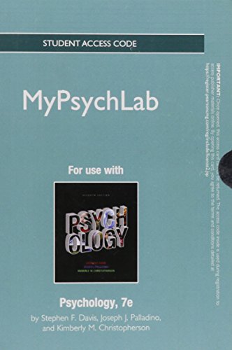Imagen de archivo de NEW MyLab Psychology without Pearson eText -- Standalone Access Card -- for Psychology (7th Edition) a la venta por Iridium_Books