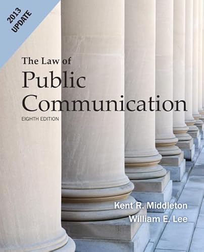 Beispielbild fr Law of Public Communication 2013 Update (8th Edition) zum Verkauf von HPB-Red