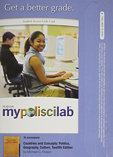 MyPoliSciLab without Pearson eText -- Standalone Access Card -- for Countries and Concepts: Politics, Geography, Culture (12th Edition) (9780205857968) by Roskin, Michael G.