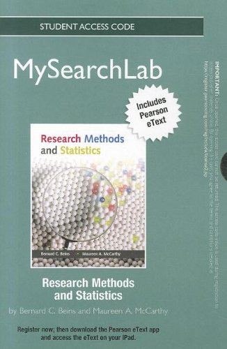 MySearchLab with Pearson eText -- Standalone Access Card -- for Research Methods and Statistics (9780205871483) by Beins, Bernard C.; McCarthy, Maureen A.