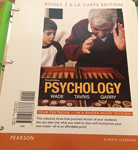9780205873333: Psychology: Books a La Carte Edition
