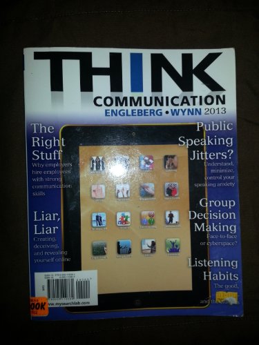 9780205876600: THINK Communication Plus MySearchLab with eText -- Access Card Package (2nd Edition)