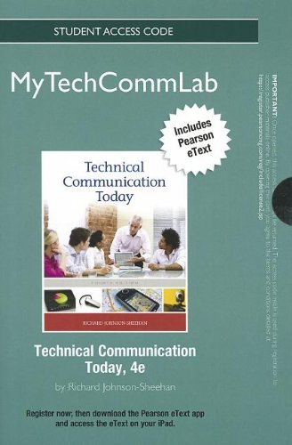 Stock image for MyTechCommLab with Pearson eText -- Standalone Access Card -- for Technical Communication Today (4th Edition) (mytechcommlab (Access Codes)) (NEW!!) for sale by BookHolders