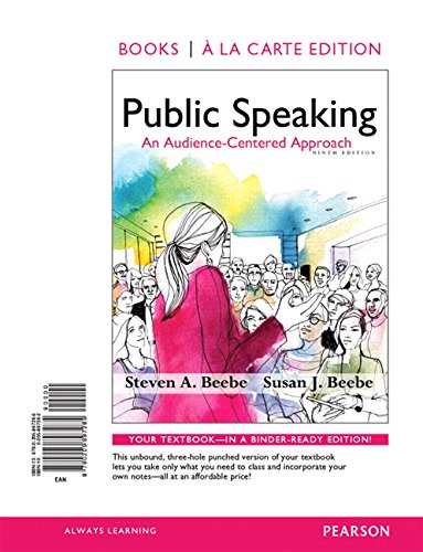 Stock image for Public Speaking: An Audience-Centered Approach, Books a la Carte Edition for sale by BookHolders