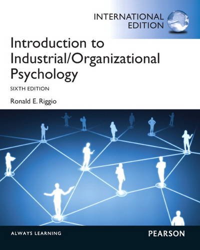 Imagen de archivo de Introduction to Industrial and Organizational Psychology: International Edition a la venta por ThriftBooks-Dallas