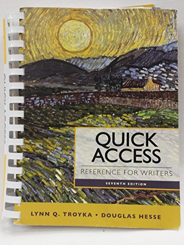 Beispielbild fr Quick Access : Reference for Writers zum Verkauf von Better World Books