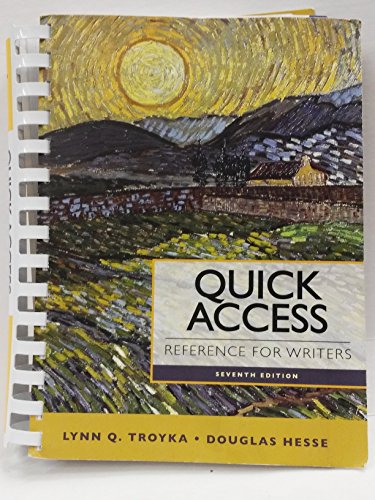 9780205903610: Quick Access Reference for Writers