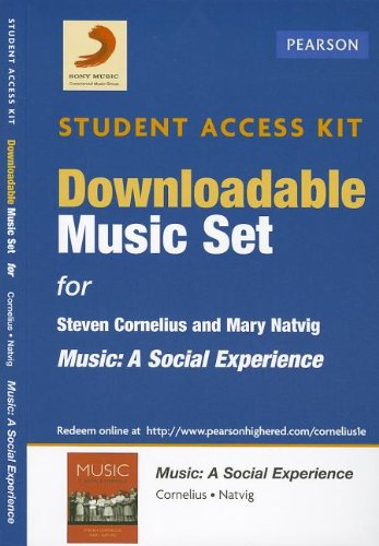 Download Music Card for Music: A Social Experience (9780205907045) by Cornelius, Steven; Natvig, Mary; SONY