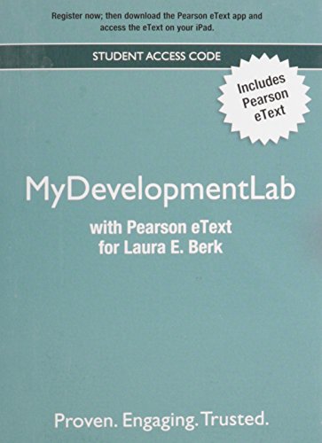 Beispielbild fr NEW MyLab Human Development with Pearson eText -- Valuepack Access Card -- for Laura E. Berk zum Verkauf von WorldofBooks