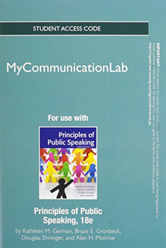 Beispielbild fr NEW MyCommunicationLab -- Standalone Access Card -- for Principles of Public Speaking (18th Edition) (Mycommunicationlab (Access Codes)) (NEW!!) zum Verkauf von BookHolders