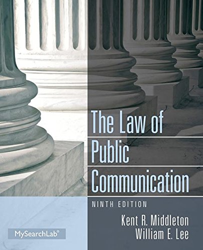 Stock image for Law of Public Communication for sale by Better World Books