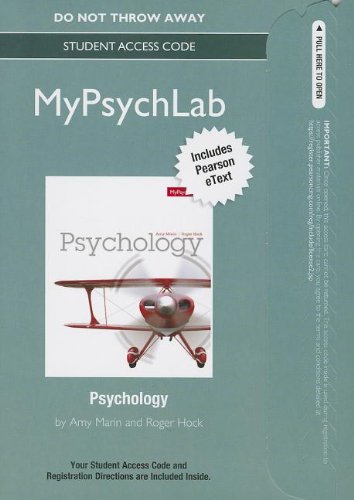 Psychology in a Dynamic World Mypsychlab With Pearson Etext Standalone Access Card (9780205920020) by Marin Ph.D, Amy J.; Hock Ph.D., Roger R.