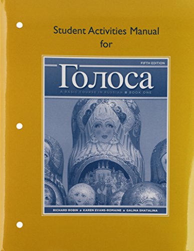 Imagen de archivo de Glosa: A Basic Course in Russian, Book One, Student Activity Manual, and Text Audio CD (5th Edition) a la venta por Iridium_Books