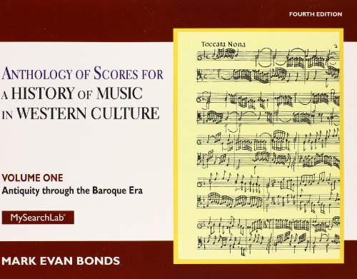 Stock image for Anthology of Scores Volume I for History of Music in Western Culture for sale by HPB-Red