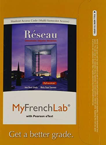 9780205934355: MyFrenchLab with Pearson eText -- Access Card -- for Rseau: Communication, Intgration, Intersections (multi semester Access) (2nd Edition)