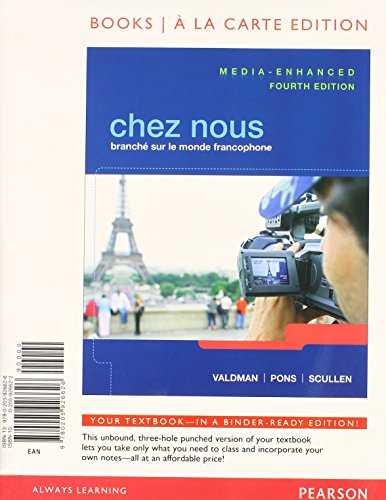 Beispielbild fr Chez nous: Branche sur le monde francophone, Media-Enhanced Version, Books a la Carte Plus MyLab French with eText (multi-semester access) -- Access Card Package zum Verkauf von SecondSale