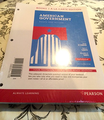 Beispielbild fr American Government: Roots and Reform: 2012 Election Edition (Books a la Carte) zum Verkauf von HPB-Red