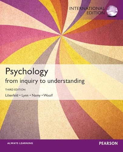 9780205941872: Psychology:From Inquiry to Understanding: International Edition