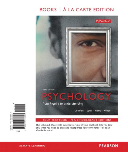 Imagen de archivo de Psychology: From Inquiry to Understanding -- Books a la Carte (3rd Edition) a la venta por BooksRun