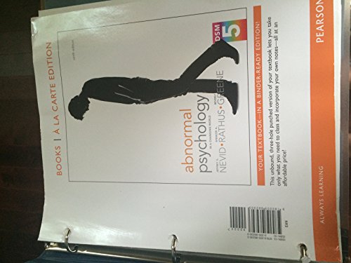 Stock image for Abnormal Psychology in a Changing World (9th Edition) for sale by SecondSale