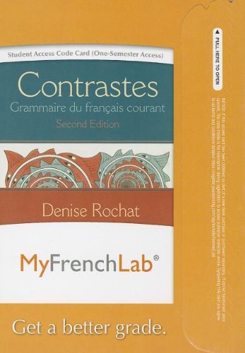 9780205962105: Contrastes Myfrenchlab Access Code: Grammaire du Francais courant: Grammaire du franais courant (one semester access)