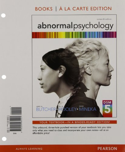 Imagen de archivo de Abnormal Psychology, Books A La Carte Edition (16th Edition) a la venta por HPB-Red