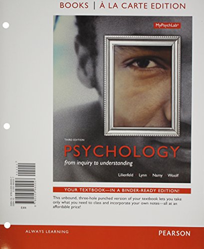 Imagen de archivo de Psychology + New Mypsychlab With Pearson Etext Access Card: From Inquiry to Understanding, Books a La Carte a la venta por Revaluation Books