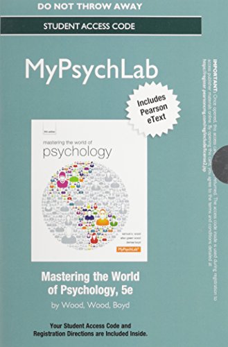 Stock image for NEW MyPsychLab with Pearson eText - Standalone Access Card - for Mastering the World of Psychology (5th Edition) for sale by SecondSale