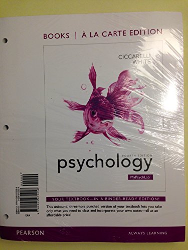 Beispielbild fr Psychology, Books a la Carte Edition zum Verkauf von Better World Books