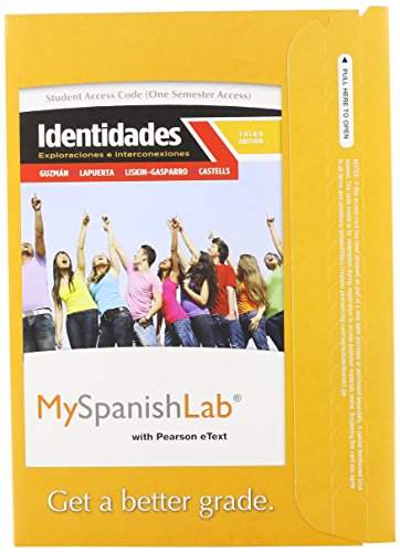 Imagen de archivo de Mylab Spanish with Pearson Etext -- Access Card -- for Identidades Exploraciones E Interconexiones (3Rd Edition) a la venta por David's Books