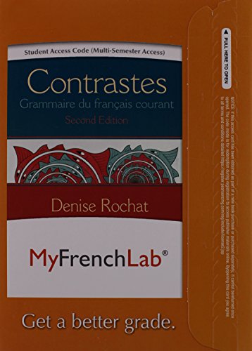 Stock image for MyLab French with Pearson eText -- Access Card -- for Contrastes: Grammaire du français courant (multi semester access) (2nd Edition) for sale by A Team Books