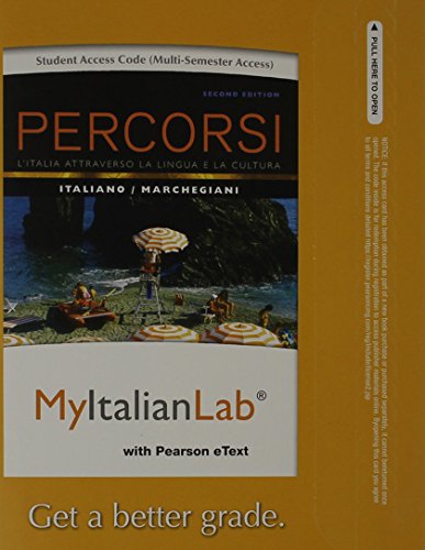 9780205978854: Percorsi Myitalianlab Access Card: L'italia Attraverso La Lingua E La Cultura: with Pearson eText: L'Italia attraverso la lingua e la cultura (multi semester access)
