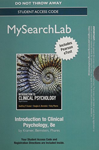 9780205978984: MyLab Search with Pearson eText-- Standalone Access Card-- for Introduction to Clinical Psychology