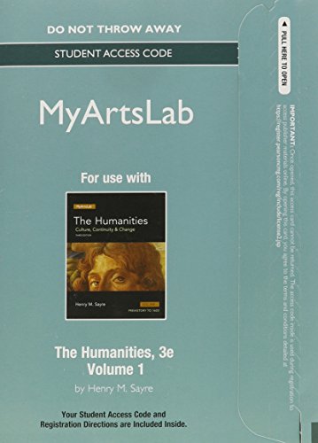 Stock image for NEW MyLab Arts without Pearson eText -- Standalone Access Card -- for The Humanities: Culture, Continuity and Change, Volume I (3rd Edition) for sale by Iridium_Books