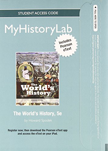 Stock image for NEW MyLab History with Pearson eText -- Standalone Access Card -- for The World's History, Combined Volume (5th Edition) for sale by Iridium_Books