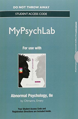 Stock image for NEW MyLab Psychology without Pearson eText -- Standalone Access Card -- for Abnormal Psychology (8th Edition) for sale by Iridium_Books