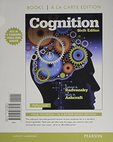 Stock image for Cognition, Books a la Carte Edition (6th Edition) for sale by HPB-Red
