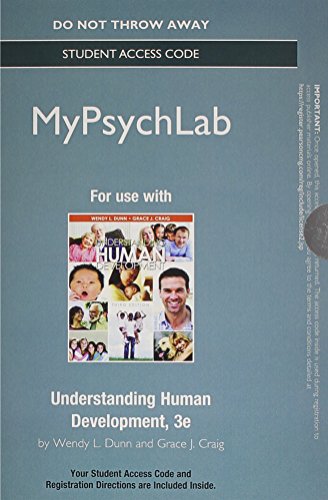 Imagen de archivo de NEW MyLab Psychology without Pearson eText -- Standalone Access Card -- for Understanding Human Development (3rd Edition) a la venta por Iridium_Books
