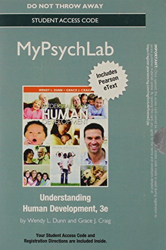 Stock image for NEW MyLab Psychology with eText -- Standalone Access Card -- for Understanding Human Development (3rd Edition) for sale by Textbooks_Source